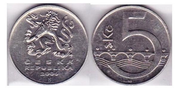 5 Krone Tschechien Nickel/Stahl 