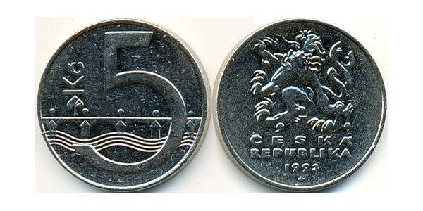 5 Krone República Checa Níquel/Acero 