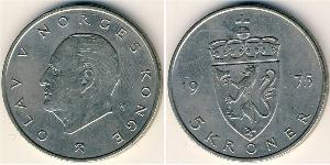 5 Krone Noruega Níquel/Cobre 