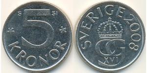 5 Krone Suecia Níquel/Cobre 