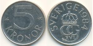 5 Krone Suecia Níquel/Cobre 