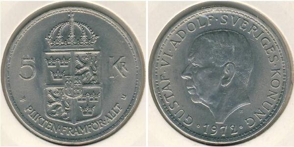 5 Krone Suecia Níquel/Cobre 