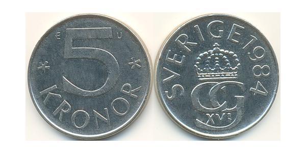 5 Krone Suecia Níquel/Cobre 