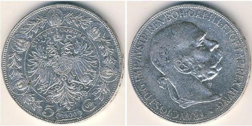 5 Krone Austria Plata 