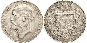 5 Krone Liechtenstein Plata Johann II, Prince of Liechtenstein (1840-1929)