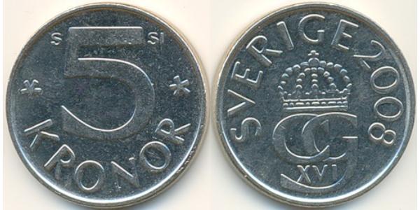 5 Krone Svezia Rame/Nichel 