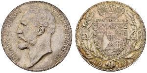 5 Krone Liechtenstein Silber Johann II, Prince of Liechtenstein (1840-1929)