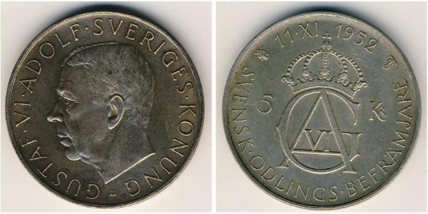 5 Krone Schweden Silber 