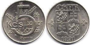 5 Krone Cecoslovacchia  (1918-1992)  