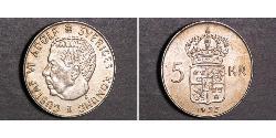 5 Krone 瑞典 銀 古斯塔夫六世·阿道夫 (1882 - 1973)