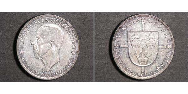 5 Krone 瑞典 銀 