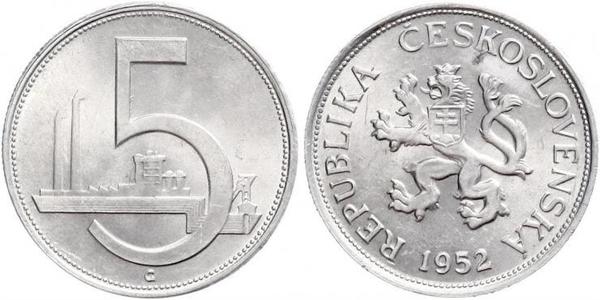 5 Krone Czechoslovakia (1918-1992) 铝 