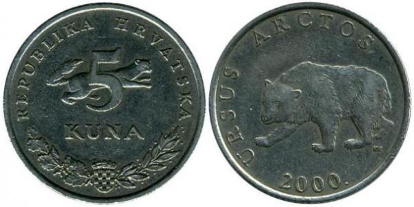 5 Kuna Croazia Rame/Nichel 