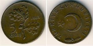 5 Kurush Turquía (1923 - ) Bronce 