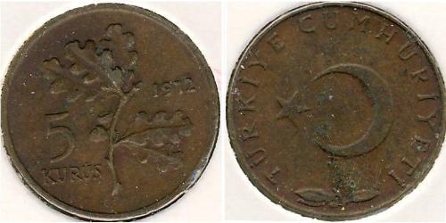 5 Kurush Türkei (1923 - ) Bronze 