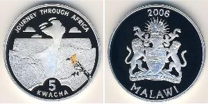 5 Kwacha Malawi Argento 