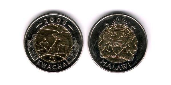 5 Kwacha Malaui Bimetal 