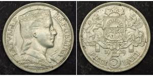 5 Lats Lettonie (1991 - ) Argent 