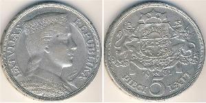 5 Lats Lettonie (1991 - ) Argent 