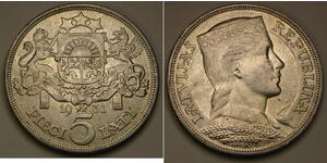 5 Lats Lettonie (1991 - ) Argent 