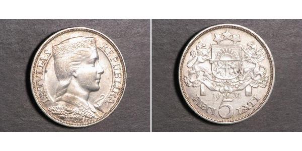 5 Lats Lettonie (1991 - ) Argent 