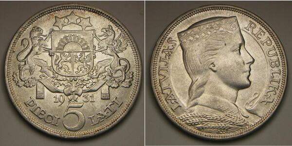 5 Lats Lettonie (1991 - ) Argent 