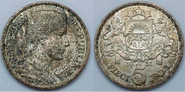 5 Lats Lettonie (1991 - ) Argent 