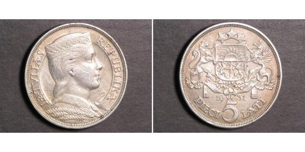 5 Lats Lettonie (1991 - ) Argent 
