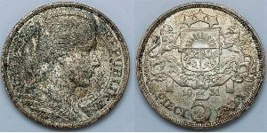5 Lats Lettonia (1991 - ) Argento 