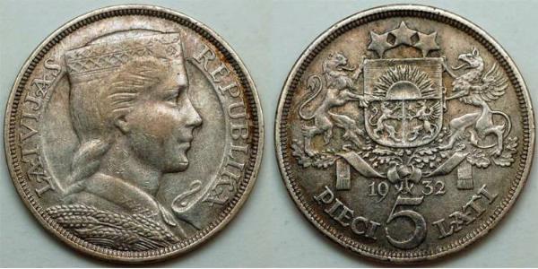 5 Lats Lettonia (1991 - ) Argento 