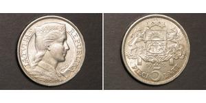 5 Lats Letonia (1991 - ) Plata 