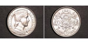 5 Lats Letonia (1991 - ) Plata 