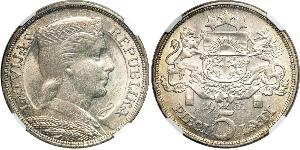 5 Lats Lettland (1991 - ) Silber 