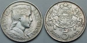 5 Lats Lettland (1991 - ) Silber 