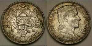 5 Lats Lettland (1991 - ) Silber 