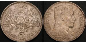5 Lats Lettland (1991 - ) Silber 