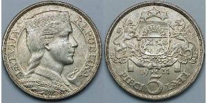 5 Lats Lettland (1991 - ) Silber 