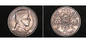 5 Lats Lettland (1991 - ) Silber 