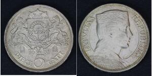 5 Lats Lettland (1991 - ) Silber 