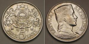 5 Lats Latvia (1991 - ) Silver 