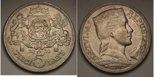 5 Lats Latvia (1991 - ) Silver 