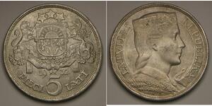 5 Lats Latvia (1991 - ) Silver 
