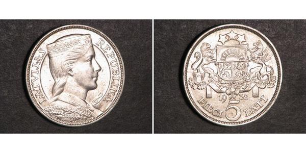 5 Lats Latvia (1991 - ) Silver 