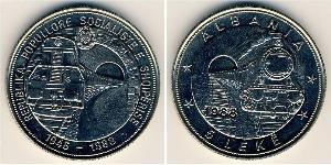 5 Lek República Socialista Popular de Albania (1944 - 1992) Níquel/Cobre 