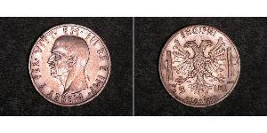 5 Lek 阿尔巴尼亚王国 (1939年－1943年) (1939 - 1943) 銀 维托里奥·埃马努埃莱三世 (1869 - 1947)