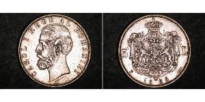 5 Leu Reino de Rumanía (1881-1947) Plata Carlos I de Rumania (1839 - 1914)