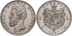 5 Leu Romania Silver Carol I of Romania (1839 - 1914)