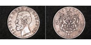 5 Leu Romania Silver Carol I of Romania (1839 - 1914)