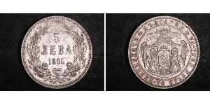 5 Lev Bulgarien Silber Alexander I. (Bulgarien)
