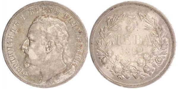 5 Lev Bulgarien Silber 